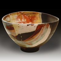 Winter's Delight | clay - raku | by artist Brian Somers