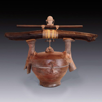 Wood Handled Jar - 01 | clay | by artist Brian Somers